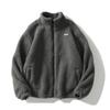 2025 Autumn/Winter Unisex Fleece Cotton Jacket - Loose BF Style, Stand Collar, Thickened Coat for Couples.