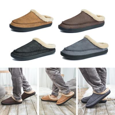 Neue Herren Hausschuhe Winter Große Größe 4950 Komfort Warme Hausschuhe für Herren Rutschfest Kurzer Plüsch Zuhause Weiche Hausschuhe Slipper Schuhe Herren