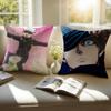 JJujutsu Kaisen GGojo Satoru Cushion Cover Pillowcase Antidustmite Invisible Zipper Short Plush Sofa Cushion