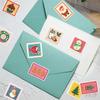 50Pcs/Set Pink Christmas Stamp Series 02 Stickers DIY Fashion Waterproof Doodle Decals Stickers