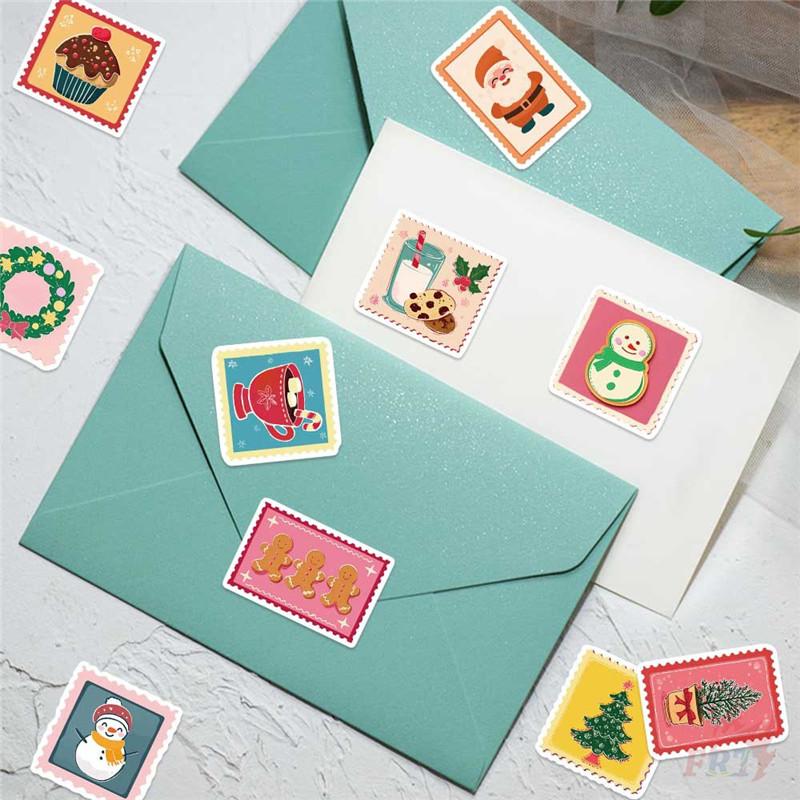 50Pcs/Set Pink Christmas Stamp Series 02 Stickers DIY Fashion Waterproof Doodle Decals Stickers