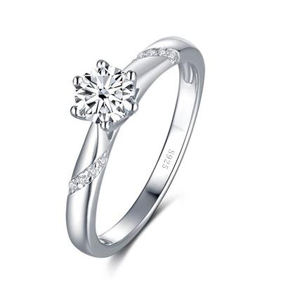 Echt 1,0 Karat Moissanit Diamant Ringe Für Frauen Edlen Schmuck 925 Sterling Silber, Verlobung, Hochzeit Dame Anillo