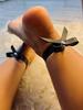 Women Sexy Leather Ankle Accessories, Leather Anklet, Foot Bow Ankle Bracelets Handcuffs Fetish Clothing Exotic Accessorie