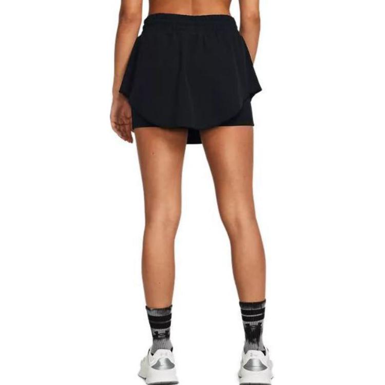 Under Armour Gonna Casual Morbida Traspirante Impermeabile UA Vanish Tinta Unita a Vita Media con Coulisse Donne gonne Nero 1383621-001