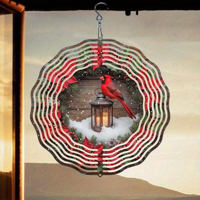 10 Zoll Hängender Windspinner mit 360-Grad-Haken für Balkon-Gartendekor Frühling Sommer Außendekoration