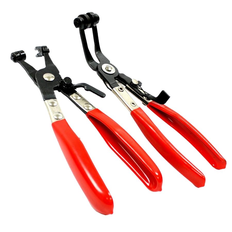 2x Hose Clamp Pliers Tool Swivel Jaw Locking Flat Band Coolant Clip Universal