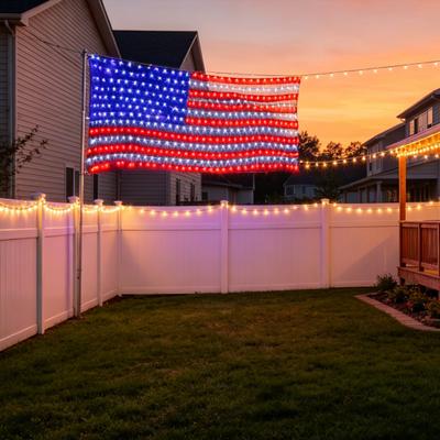 American Flag Net Light with 420 Ultra Bright LEDs Waterproof LED