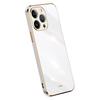 XINLI For iPhone 15 Pro Max Electroplating Gold Edge Cover Anti-drop TPU Phone Case