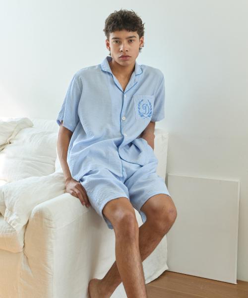 [DAP] Oxford Blue Rayon Pajama Set [Shipped from Korea] 100% Authentic