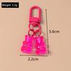 Cute Resin Candy Bear Keychain 3D Simulation Animal Key Rings for Women Girls Handbag Pendants DIY Kid's Jewelry Gifts