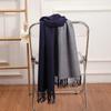 Double-Sided Women's Wool and Cashmere Scarf - Warm, Thickened Shawl for Autumn/Winter