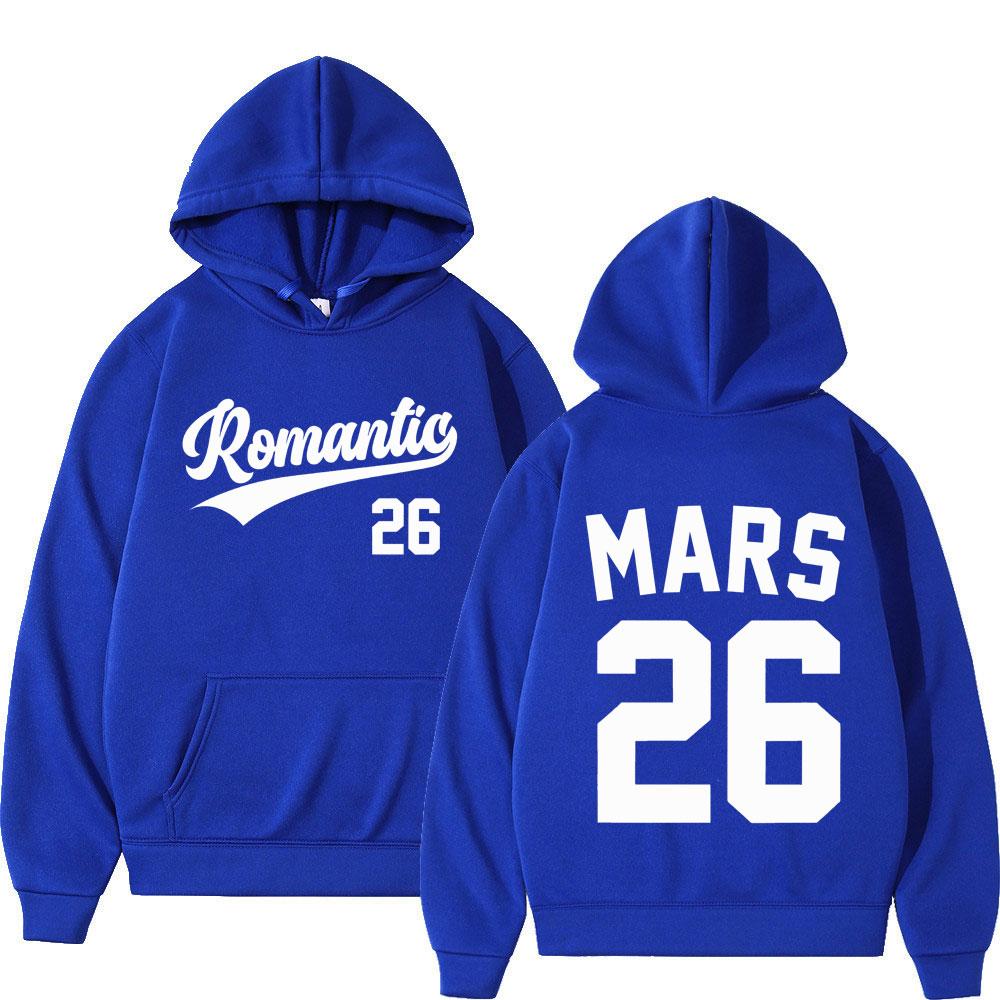 Bruno Mars The Romantic Tour 2026 Print Hoodie Unisex Fashion Winter Sweatshirts Loose Casual Comfort Oversized Pullover