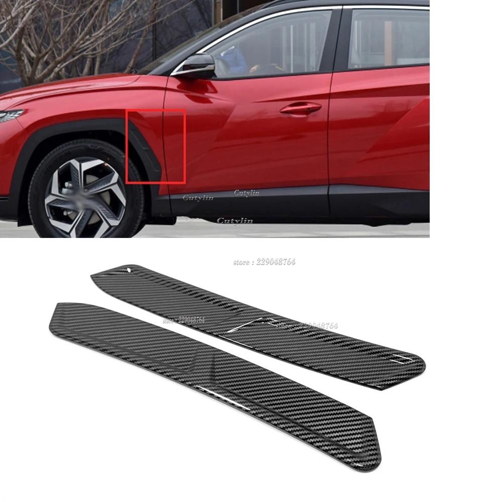 Pour Hyundai Tucson NX4 - 2024 Fibre de Carbone Avant Arrière Passage de Roue Sourcil Garniture Flanc de Carrosserie Garde-boue Encadrement Accessoires Style Voiture