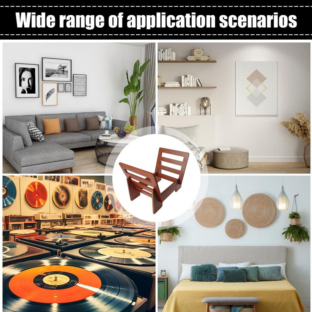 Record Holder Stand Retro Record Organizer Vintage Album Rack Table Decor For Book Files Documents Living Room Bedroom Office