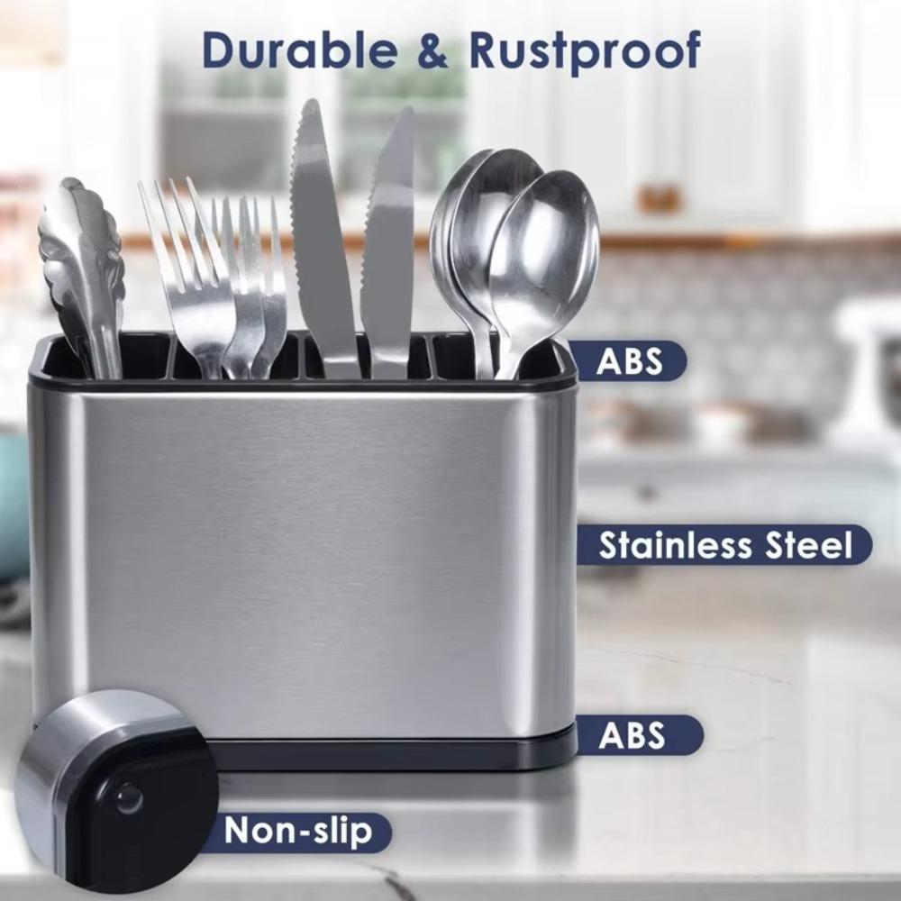 Large Capacity Kitchen Utensil Holder Multifunctional Spoon Fork Chopstick Holder