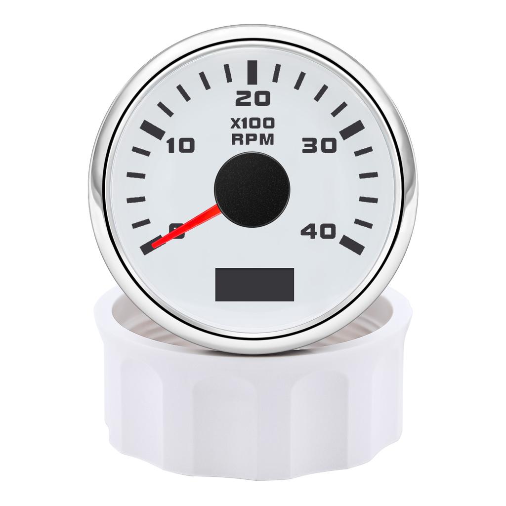 52mm Tachometer 3000/4000/6000/7000/8000 RPM Tacho Meter With Hourmeter For Marine Boat Car Tachometer Red Backlight 12V 24V