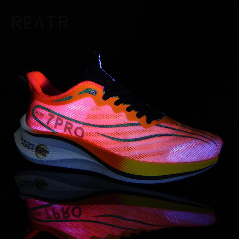 Marathon Carbon plate Muži Sportovní běžecké boty Prodyšné Lehké Dámské Pohodlné Atletické Neklouzavé Sneakers