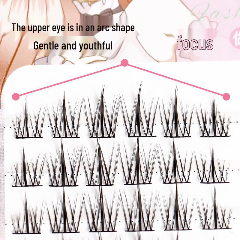 10-Row Natural Trilogy Sunflower False Eyelashes with Thin Stem