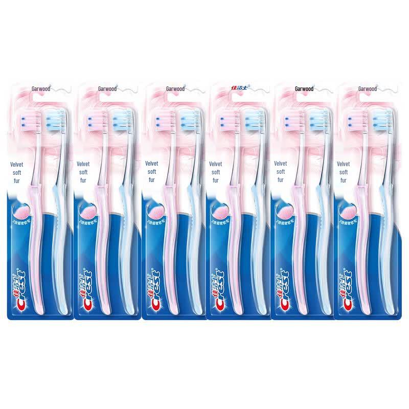 Crest Velvet Gum Care Adult Toothbrush - Ultra-Soft, Small Head (12-Count)