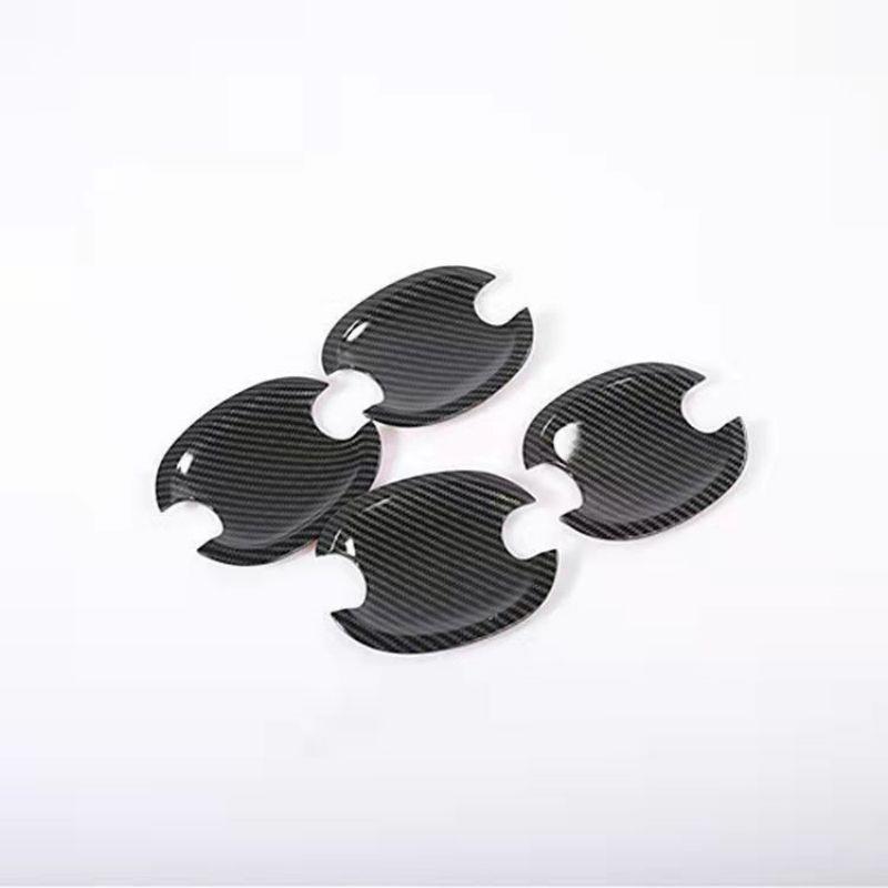 Coppa Maniglia Porta in Fibra di Carbonio Nera Lucida per Nissan Qashqai/Dualis 06-13