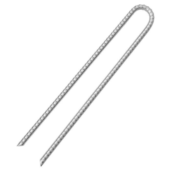 VidaXL Piquets de tente 6 pcs forme de U 41,5 cm Ø12mm acier galvanisé, piquet de sol, ancrage au sol, piquet de camping 4009349