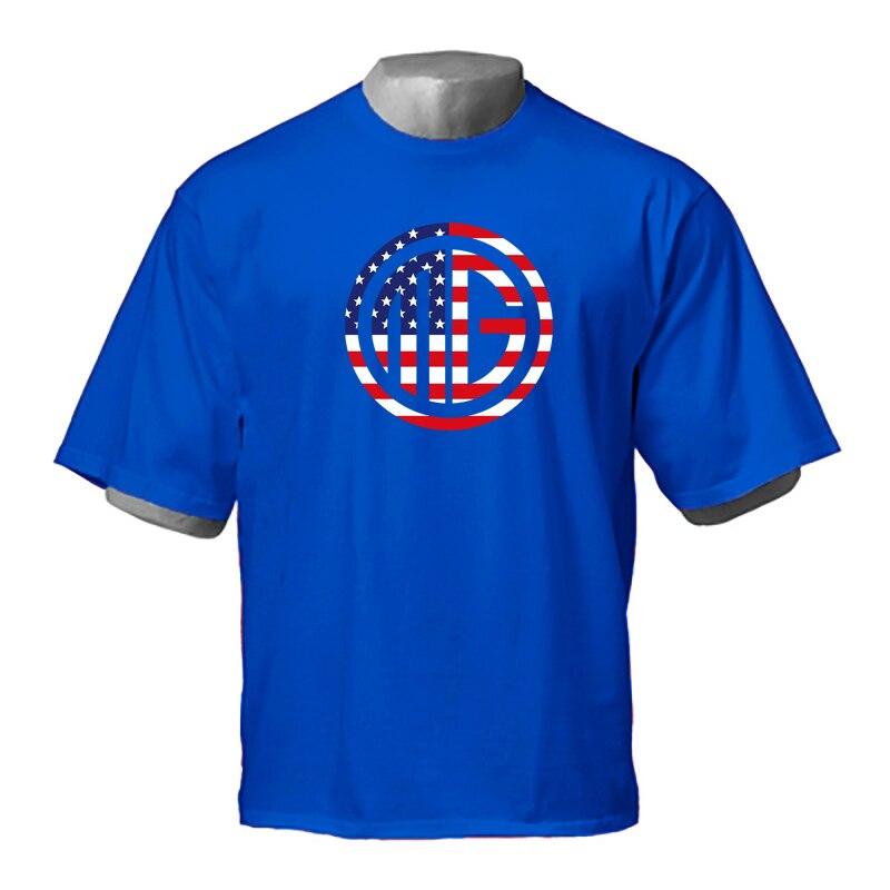 Muscleguys Men's Gym Clothes New Summer Trends Fitness Half Sleeve Loose Sports Short Sleeve T-Shirt Outdoor Running Tops