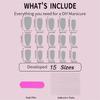 Cross-border wear nail summer ocean 3D three-dimensional almond wear nail fake nail Y2K nail art finished 30 pieces wholesale