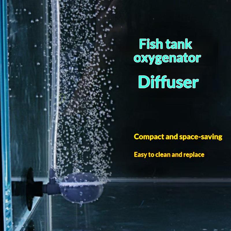 1/2Pcs Plastic Aquarium Air Stone Pond Fish Tank Pump Aerator Aeration Hydroponic Oxygen Accessories With Suction Cups