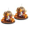 1 Pair Halloween Spooky Ornament Hanging Pendant Durable Construction Cartoon Ghost Design Versatile Home Decoration