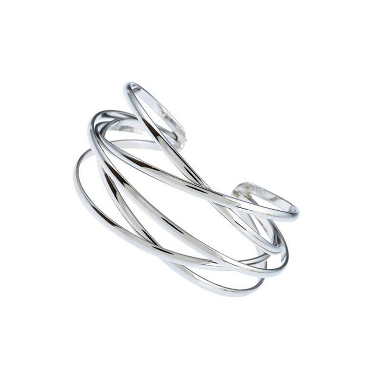 Multi-color Retro Hollow Metal Open Bracelet - European & American Style
