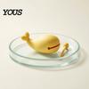 Novelty Plastic Gift for Friends 3D Printed Whale Wooden Fish Percussion Instrument with Mallet, Stress Relief Creative Sensory Fidget Toy Toy,