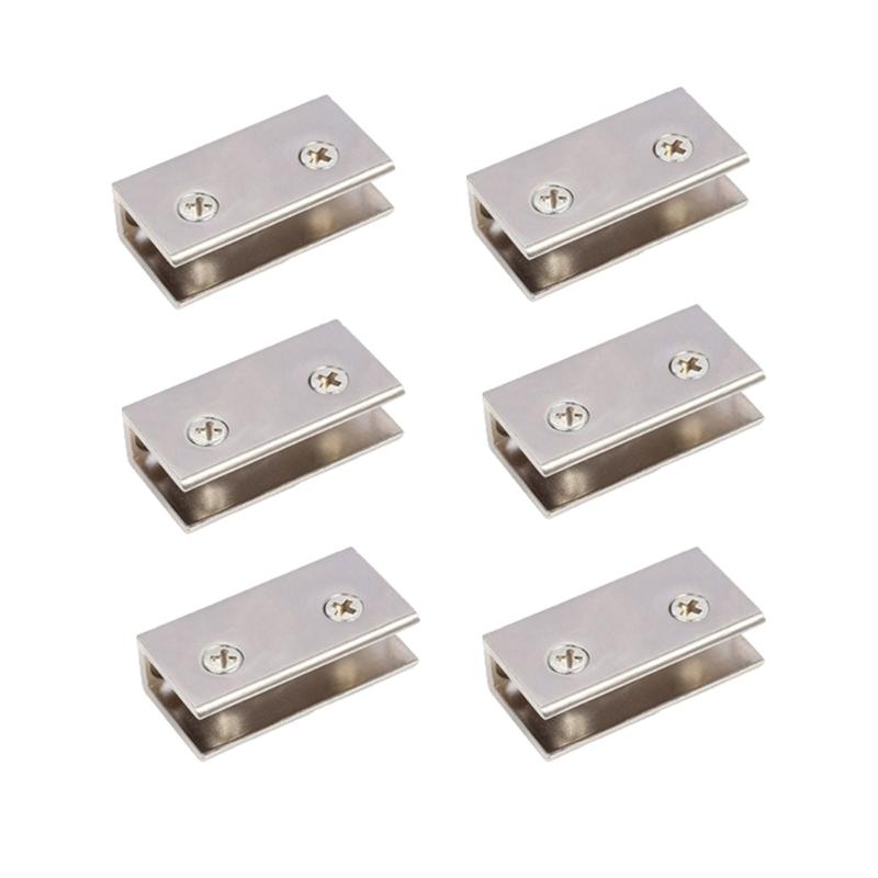 

6 шт./комплект Универсальные зажимы для соединения стекла Опоры-фиксаторы для стекла комплект Зажимы для сборки стеклянных витрин Простая установка