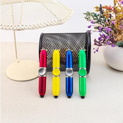 Multifunctional LED Light Spinner Pen with Puzzle, Decompression Features, and Customizable Logo.
