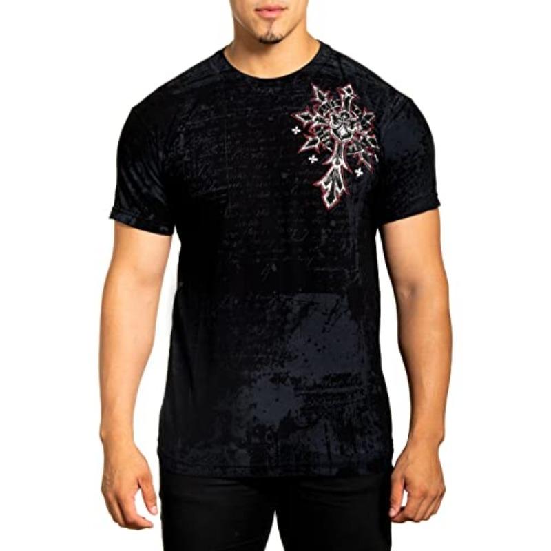Affliction 3D T Shirts Men Affliction Clothing Core Classic Mens T-Shirts Casual ONeck Pullover Outdoor Tops Sportshirt Clothing