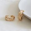 _yy41 Gold Glam Engraved Hoop Earrings