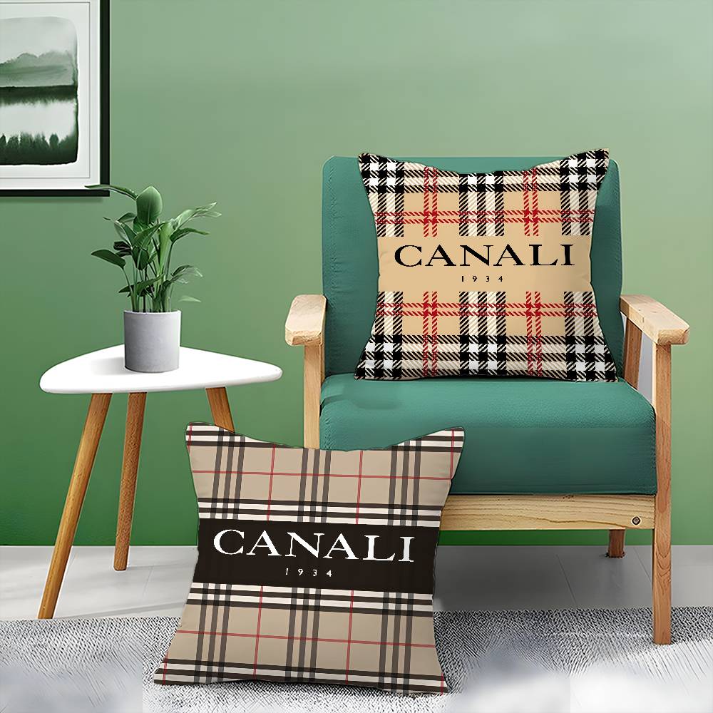 Exquisite Ingenious Design Canali-A Pillow Case Anti-dustmite Pillowcase Invisible Zipper Silky Short Plush Sofa Cushion Cover