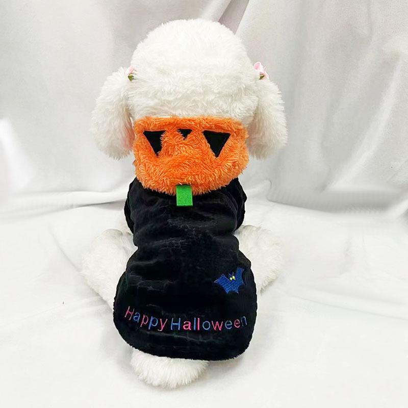 Funny Cat and Dog Festival Autumn and Winter Pet Clothes, Devil Pumpkin Head Halloween Dog Costumes
