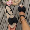 Women Sandals 2025 New Summer Lightweight Sandals Women Fashion Beach Casual Slippers Trend Outdoor Bow Tie Flat Shoes for Women