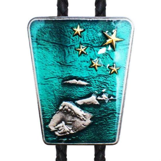 Blue Ocean 5 Star Tie Polar Tie Polo Tie Bolo Tie prt0148 [Loop Necklace]