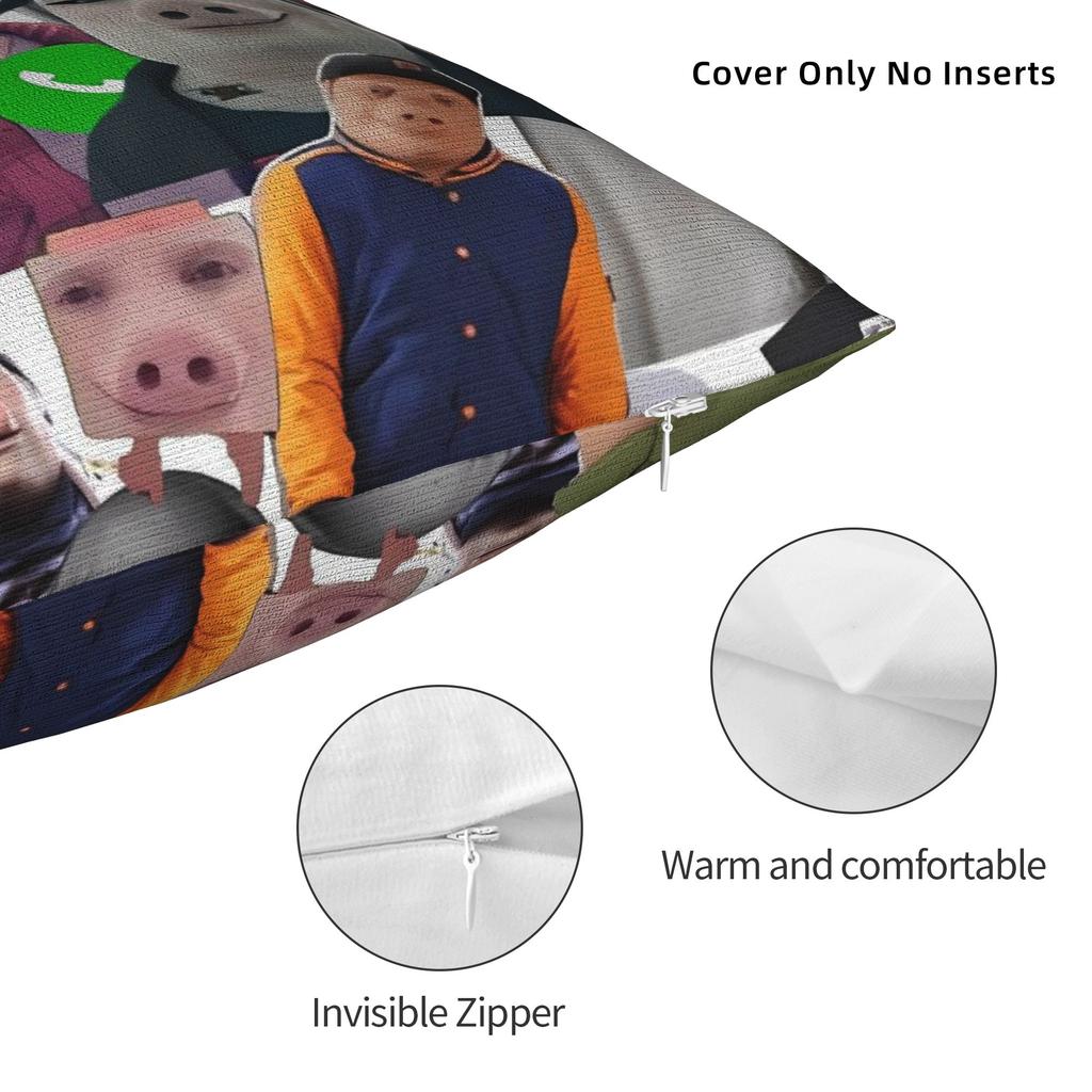 John Pork Calling Art Pillow Cover Fashion Pillow Case For Sofa Bedroom Home Decor Design Pillowcases Gift Idea