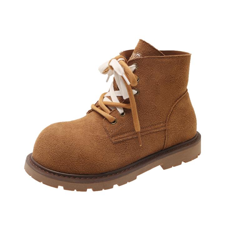 Martin boots women's thick-soled autumn super fire British style short boots 2025 new popular big yellow boots women