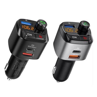FM Transmitter Bluetooth 5.0 Car Handsfree Audio MP3 Player Adapter USB 18W Quick Charging Type-C FM Modulator