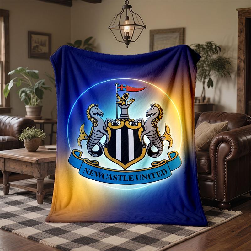 Coperta in Flanella con Stampa del Newcastle United Calcio Morbida Calda Coperta da Divano Letto per Casa Ufficio Camera da Letto
