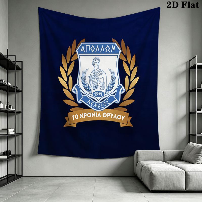 Apollon logo Wall Hanging Printed Fabric Blanket Decorative Tapestries for Bedroom Living Room Home Decor