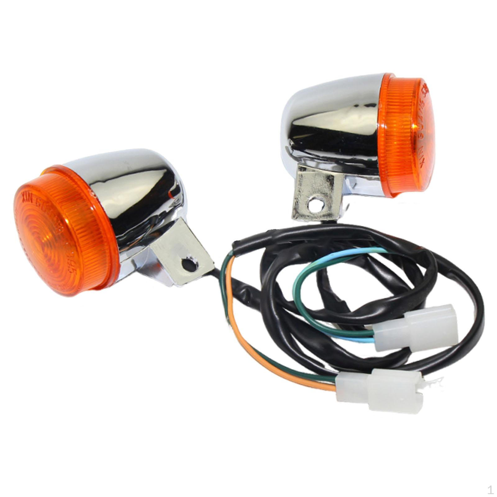 

2Pcs Motorcycle Turn Signal Lights Blinkers Premium Replacement Professional Spare Parts