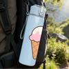 1PC Sweet Ice Cream Cone Pattern 750ml Color Plastic Sports Water Bottle Leakproof Flip Straw Lid Suitable for Sports Office Home Use