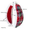 New Christmas Autumn and Winter Xiaoxiangfeng Printed Fabric Plush Hemming Festive Headband