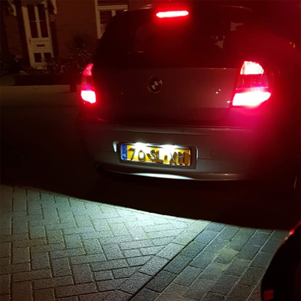 Luz LED de Matrícula Luz de Matrícula 1 Par Coche Luz LED de Matrícula para