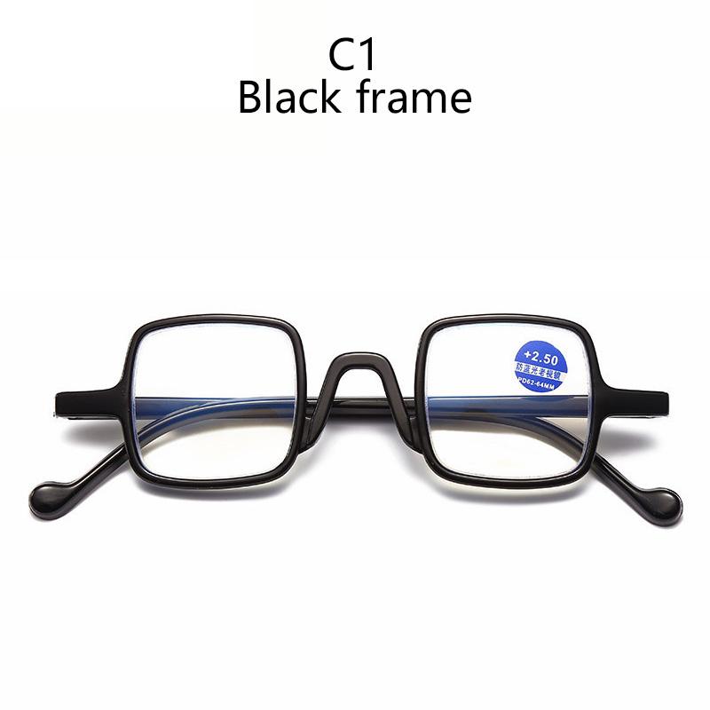 

Square Rectangle Frame Reading Glasses Anti Blue Light Resin Sheet Bean Flower Black Frame Presbyopic Eyewear +1.0 +1.5 +4.0 +4.0