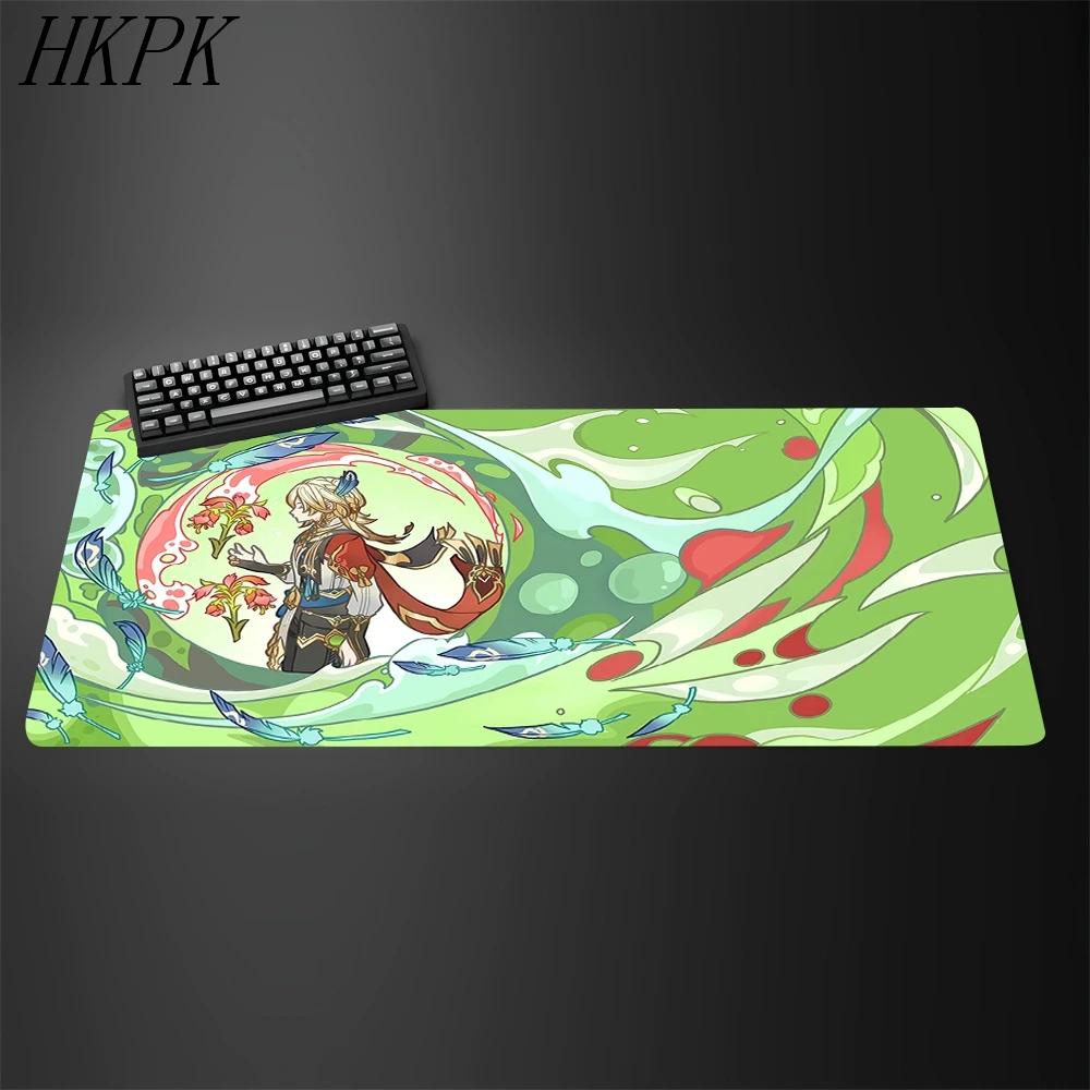 Anime Game Furina HuTao YaeMiko Raiden Keqing XXL Genshin Impact Large Mousepad Rubber Mouse Pad Keyboard Desk Nonslip Mat Xxl